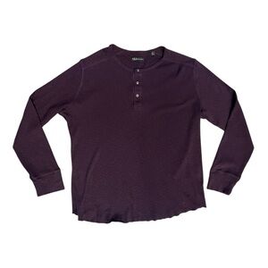 Neiman Marcus Men’s Purple Long Sleeve Henley‎ Shirt Size XL